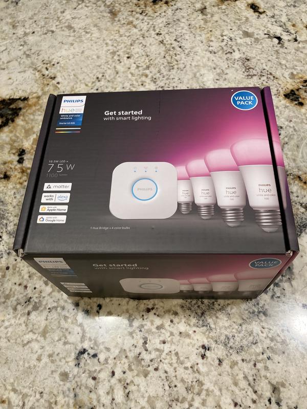 Shop Philips Hue Dimmable Smart LED Light Bulb (4-Pack) & Lutron