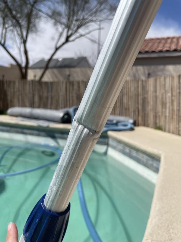 12' Blue Anodized Aluminum Telescopic Pool Pole, Adjustable 2