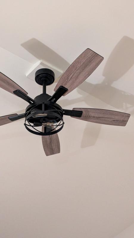 SILJOY Flush mount Ceiling Fan with Light and Remote Control Include at ...