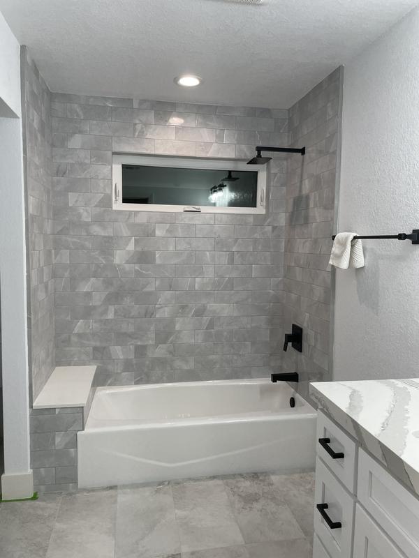 Satori Regent Paladium 4-in x 12-in Glossy Ceramic Marble Look Wall Tile (0.32-sq. ft/ Piece)