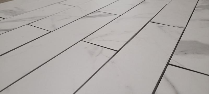 STAINMASTER Calacatta Silver 3-in x 12-in Porcelain Bullnose