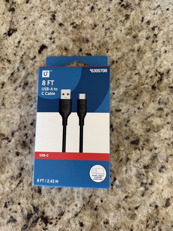 Utilitech 8-ft Usb 2 Usb-c Black Cable 8B47-3190010R-FG at Lowes.com