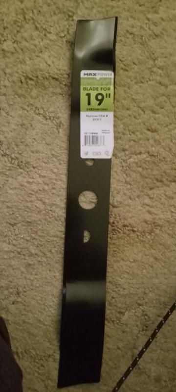 MaxPower 19-in Deck Mulching Mower Blade for Electric Walk-behind ...