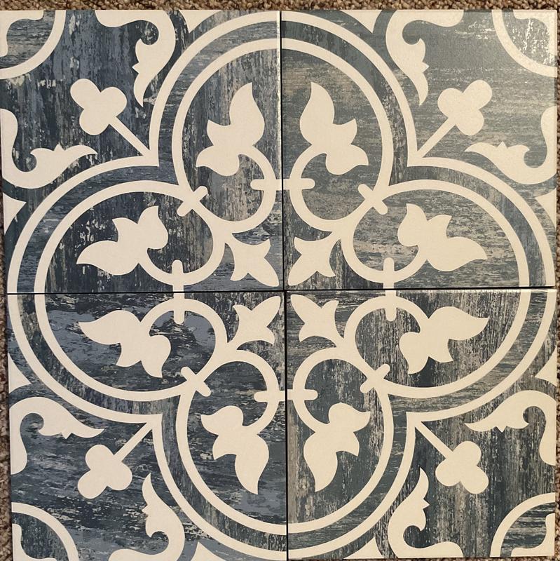 cantyページ Affinity Tile Cassis Arte Blue Day 10-in x 10-in Multi