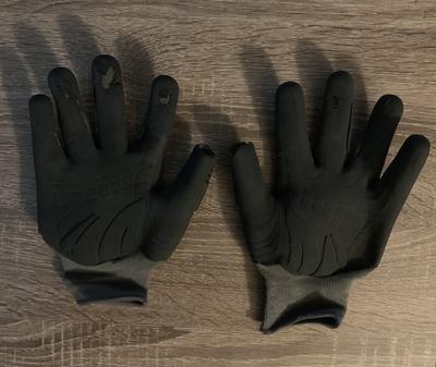 Mad Grip EIPBLKRL Ergo Impact Pu Palm Glove, Black, Large 