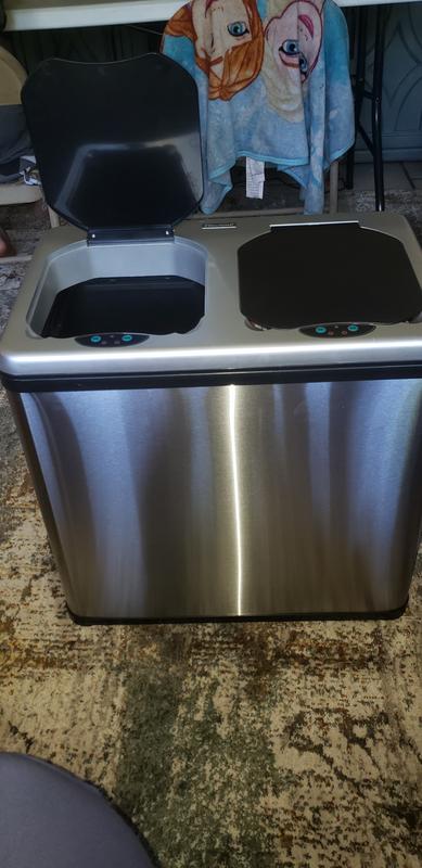 iTouchless 16-Gallons Stainless Steel Wheeled Touchless Kitchen