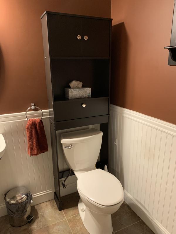 Mainstays Bathroom Storage over the Toilet Space Saver with Three Fixed  Shelves, Espresso 