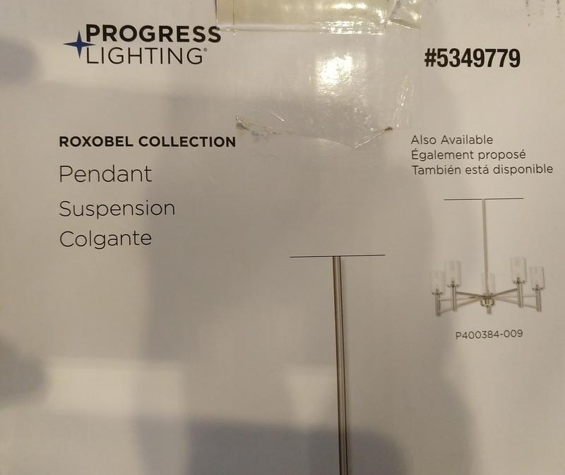 Progress Lighting Roxobel 3-Light Brushed Nickel Modern/Contemporary Square Medium Hanging Pendant Light