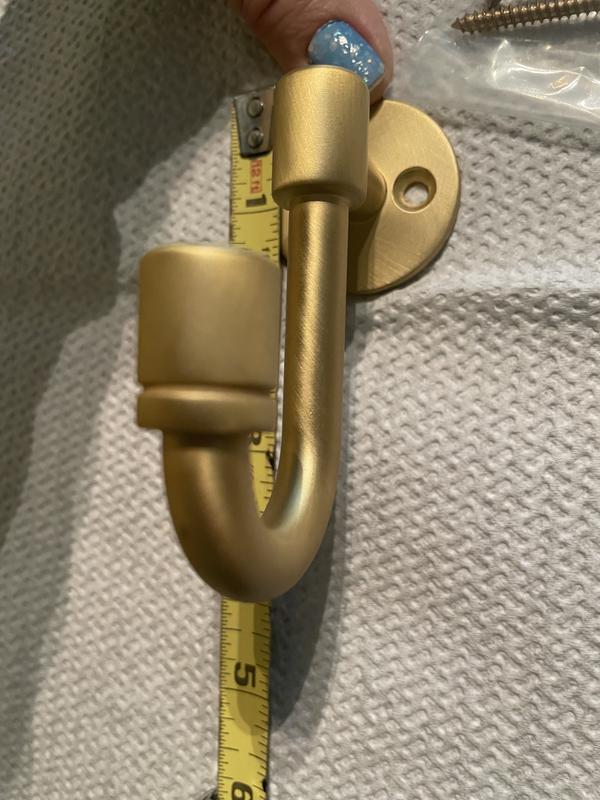 Franklin Brass 4-Pack 2-Hook 1.01-in x 1.3-in H Modern Gold Decorative Wall Hook (35-lb Capacity) | B47250K-117-C