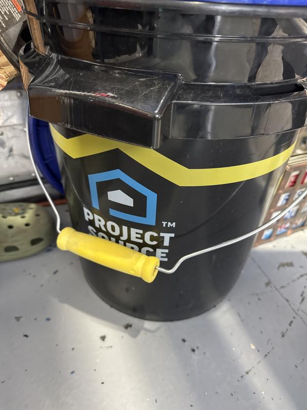 Shop Project Source (1-Pack) Heavy Duty 5-gallon Plastic Black General ...