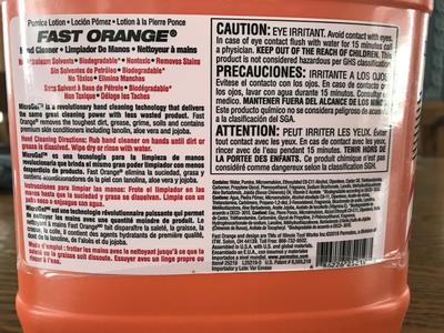 Fast Orange Hand Cleaner Laundry Soap & Stain Remover (MTOT) 