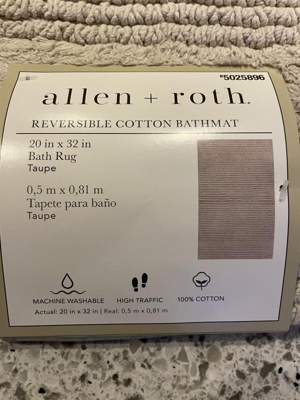 allen + roth 20-in x 32-in Taupe Cotton Bath Mat in the Bathroom Rugs & Mats  department at