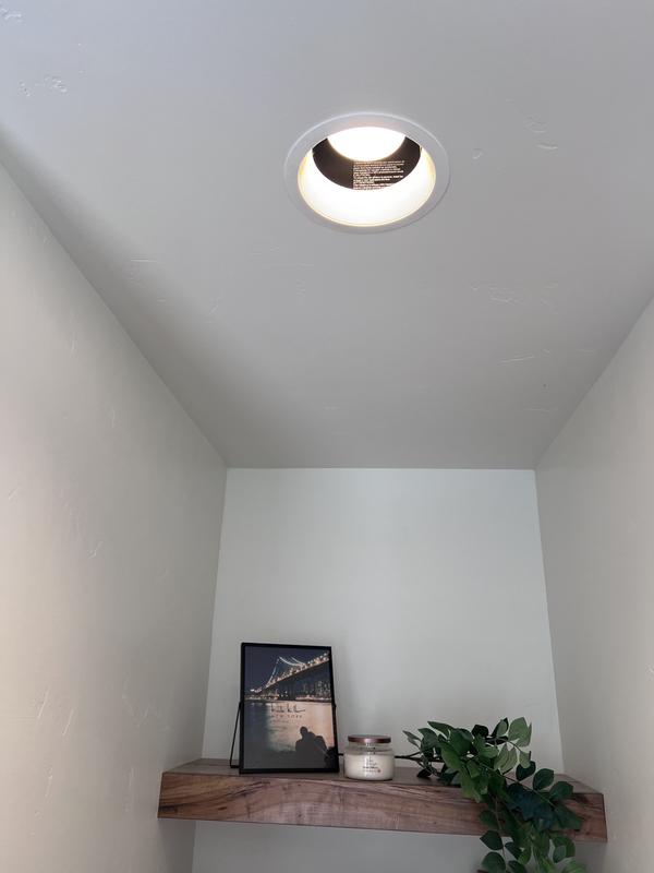 Whisper Recessed Architectural Grade 80CFM Ceiling Flush Mount Dimmable Ventilation Exhaust Fan with LED Light