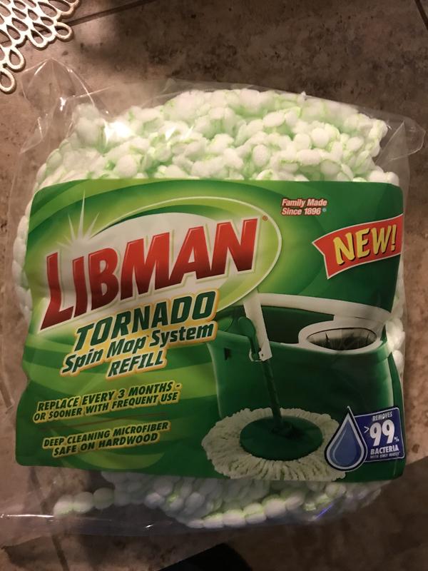 Libman Tornado Spin Mop Microfiber Refill - Extra Large Head, Removes 99%  Bacteria with Water - 1 Pack in the Mop Refills & Replacement Heads  department at