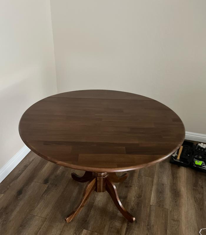 East West Furniture DMTAWATP Round Mid Century Table Acacia Walnut ...