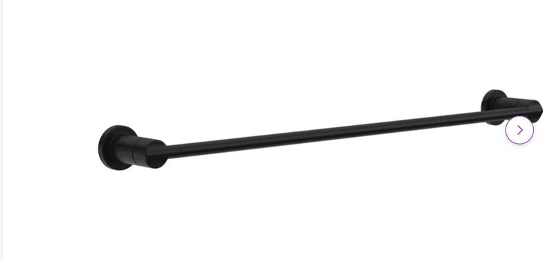 Delta Nicoli 18-in Matte Black Wall Mount Single Towel Bar NIC18