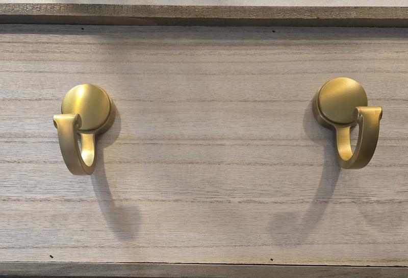 クラブ ABC allen + roth 2.06-in Brushed Gold Zinc Straight Hook CAB-003