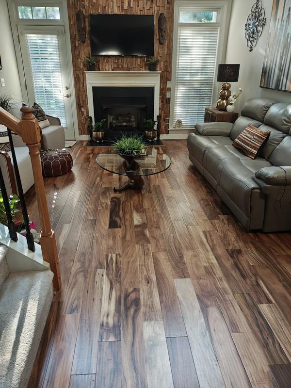 tobacco road acacia engineered vinyl plank flooring 3" Cork Pad looks and feels like wood and tile Dekorman Toba Acacia 1/2 in.
