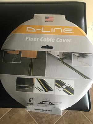 D-Line 6-ft x 3.25-in PVC Black and Yellow Overfloor Cord