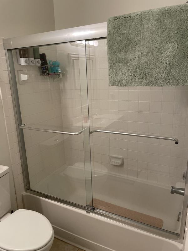 MAAX Aura Matte Black 55-in to 59-in W x 57-in H Semi-frameless