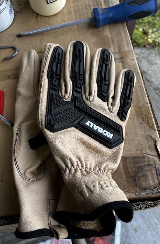 Kobalt leather cheap work gloves