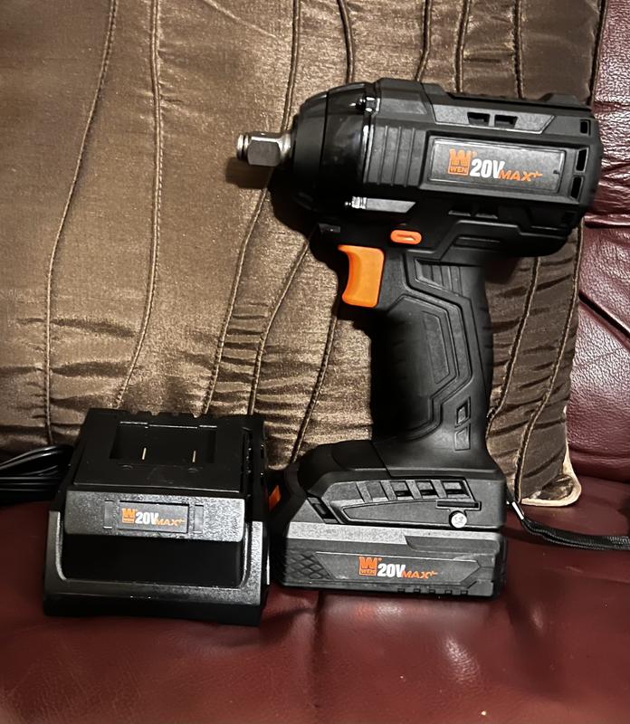 WEN 40 Amp 20 volt Max Brushless 1 2 in square Drive Cordless