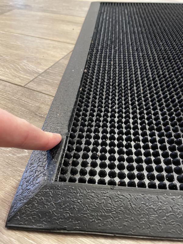 Rubber-Cal 3-ft x 6-ft Black Rubber Rectangular Indoor or Outdoor Home ...