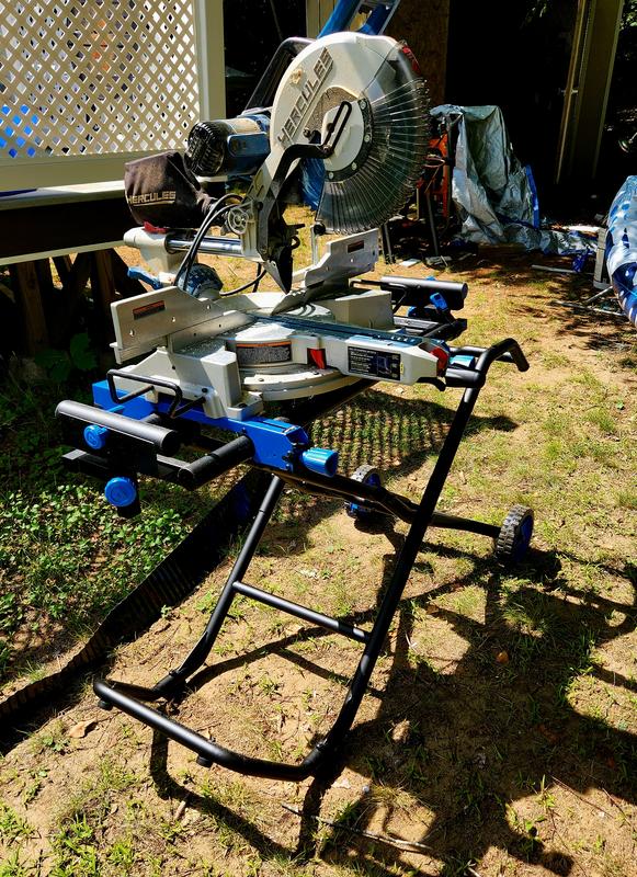 DELTA Steel Adjustable Rolling Miter Saw Stand in the Saw Stands