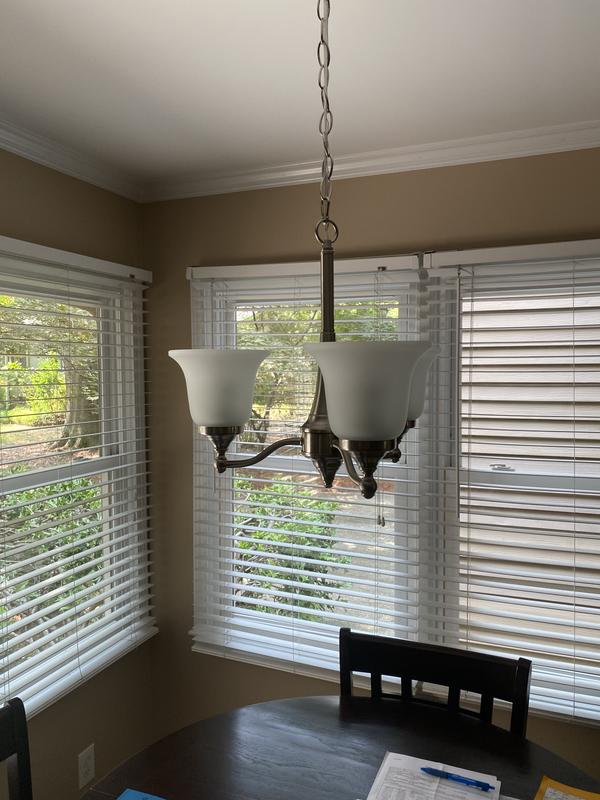 Style Selections Roseall 3-Light Brushed Nickel Traditional