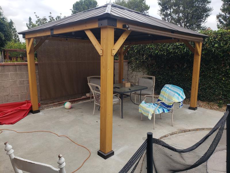 9 Ft. W x 9 Ft. D Solid Wood Patio Gazebo