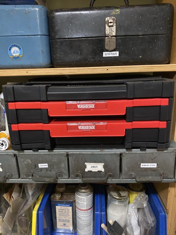 Shop CRAFTSMAN VERSASTACK System 17-in 2-Drawer Black Plastic Tool