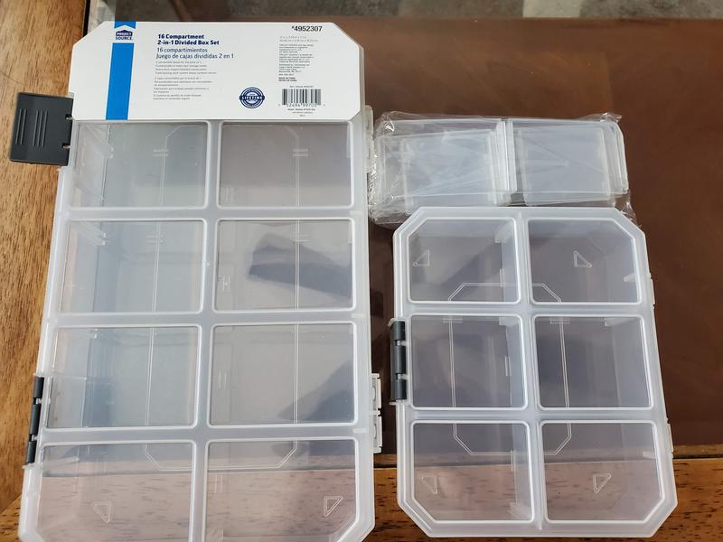 Anvil 6 in. 6-Compartment Storage Bin Small Parts Organizer