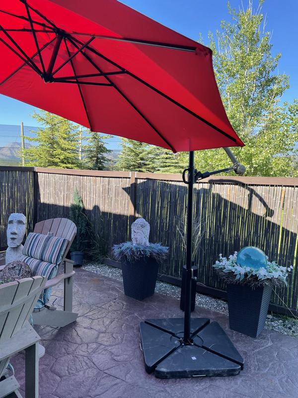 Pure Garden,Umbrella Stand Capacity, 4PC Fillable Base