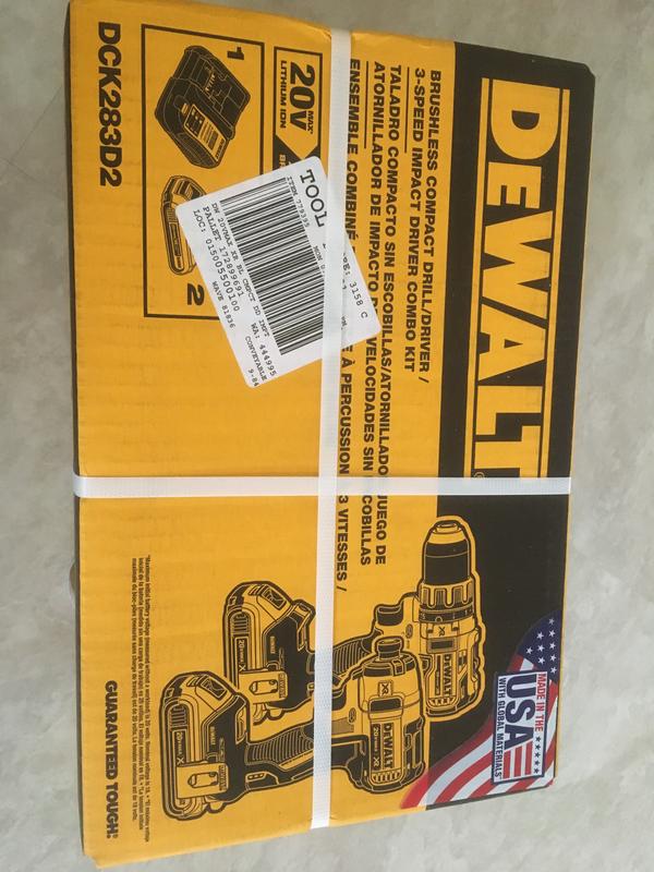 DEWALT XR 2 Tool 20 Volt Max Brushless Power Tool Combo Kit with