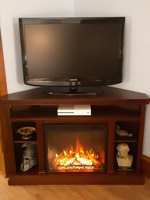 Real Flame Churchill 50.75-in Corner Infrared Electric Fireplace in Dark  Espresso 3750E-DE | RONA