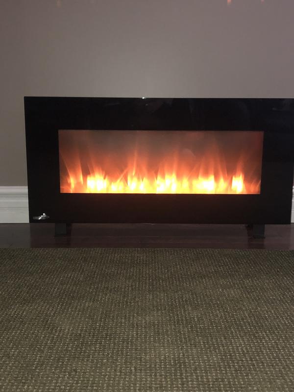 Continental Electric Fireplace - Wall-Mounted or Freestanding - 400 sq. ft.  - 42-in x 22-in - Black | Lowe's Canada