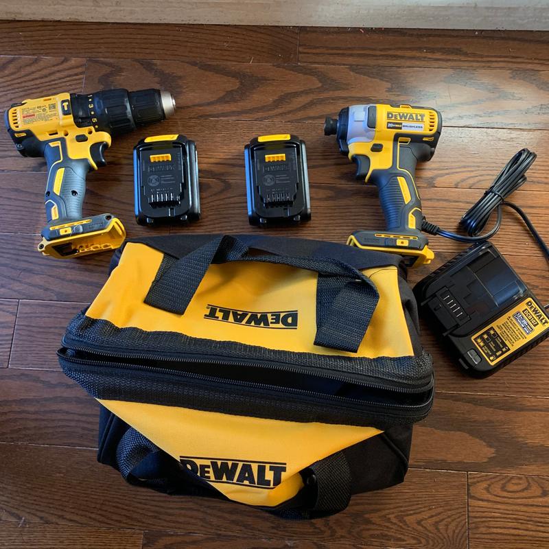 DeWalt Hammer Drill and Impact Driver with Batteries and Charger