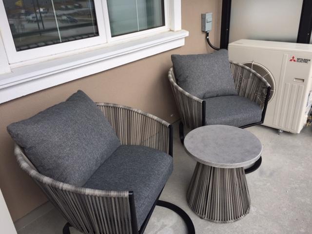 Style Selections Claymore Outdoor Bistro Set Black and Grey 3
