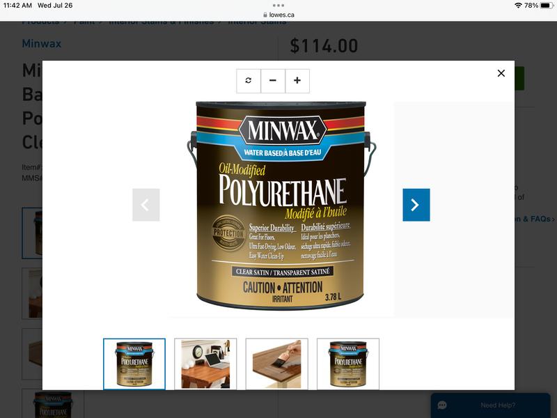 Buy Minwax CM7103100 Oil-Modified Polyurethane, Gloss, Liquid, Clear, 3.78  L Clear (Pack of 2)