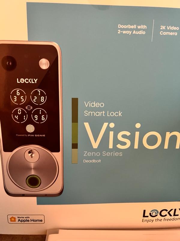 Lockly Vision 2K Video Zeno Matte Black Deadbolt Wi-Fi Doorbell