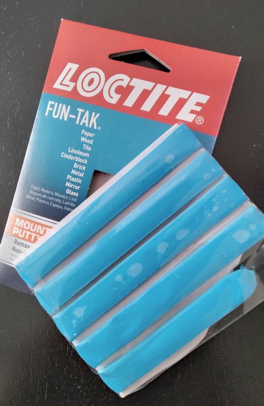 Loctite Fun-Tak Mounting Putty, Repositionable and Reusable, 6 Strips, 2 oz  (1270884)