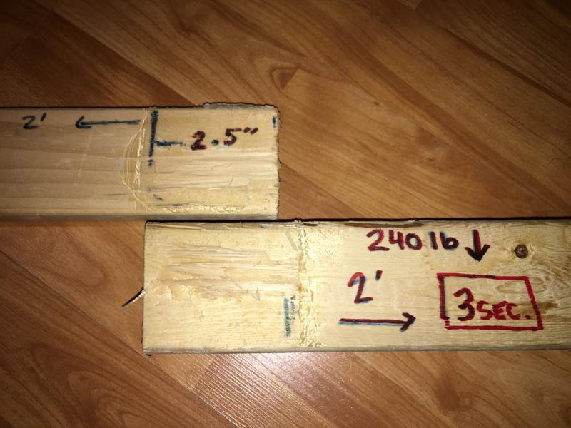 I stood on this joint to see how strong the cured bond was.