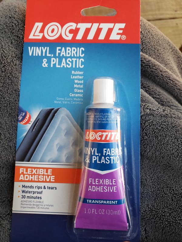 Loctite Vinyl Fabric & Plastic Repair Flexible Adhesive, Pack of 1, Clear 1  oz Tube 