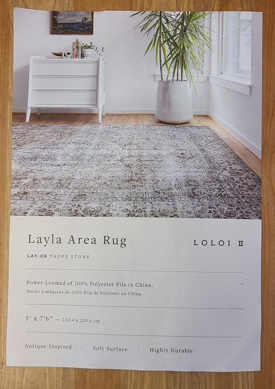 Loloi II Layla LAY-13 Antique Moss Rug - 5 ft x 7 ft 6 in