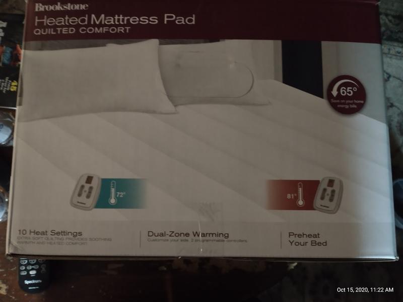 Brookstone® Quilted Comfort Heated Mattress Pad Bed Bath and Beyond