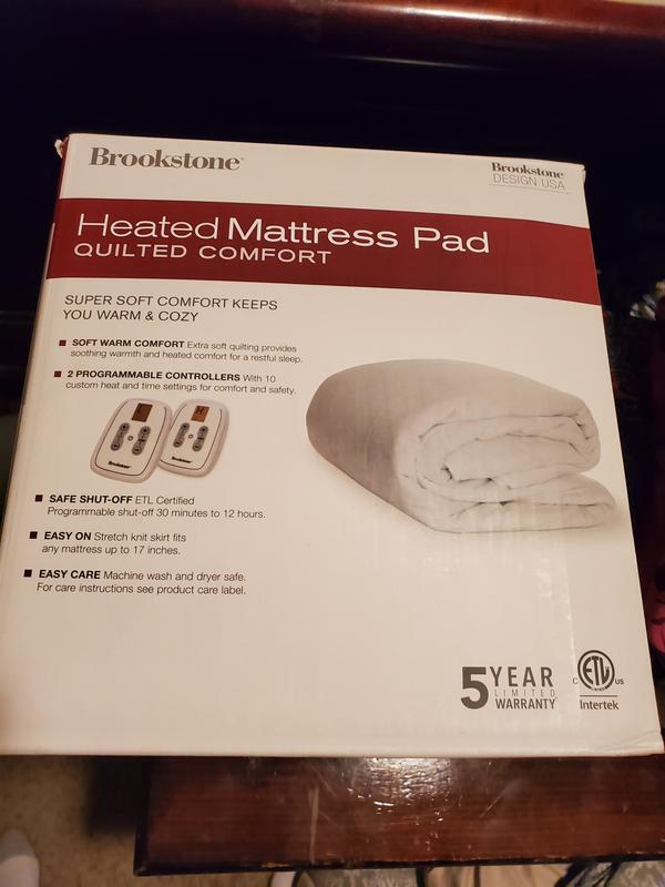Brookstone® Quilted Comfort Heated Mattress Pad Bed Bath and Beyond