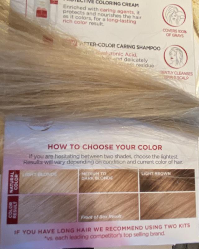Box & perfect match swatch of hair
