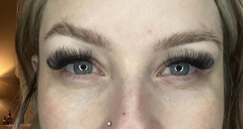 Left is with the product and right is with nothing.