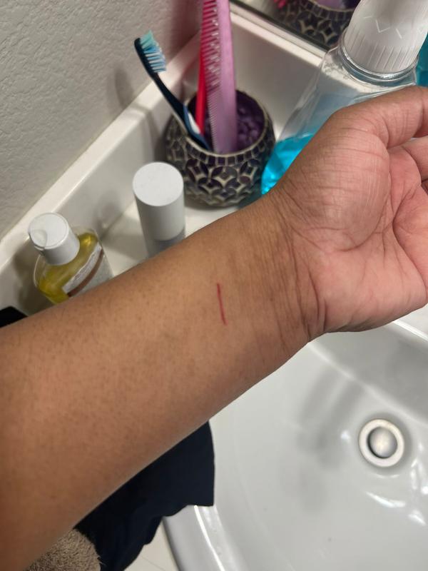 Testing on my arm.