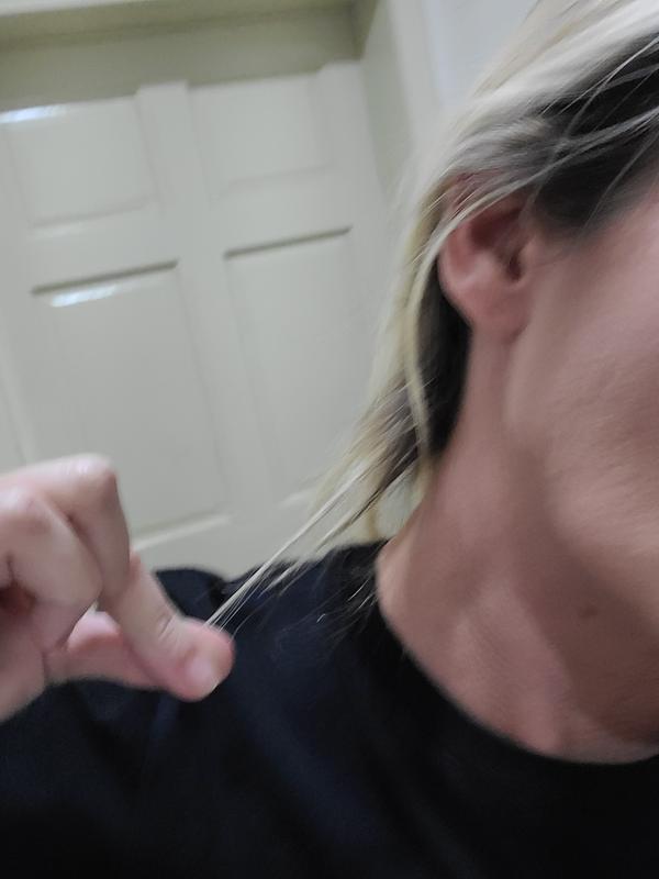 Broken pieces in chunks throughout my hair